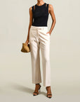 Nora Trouser in Wheat Summer Suiting