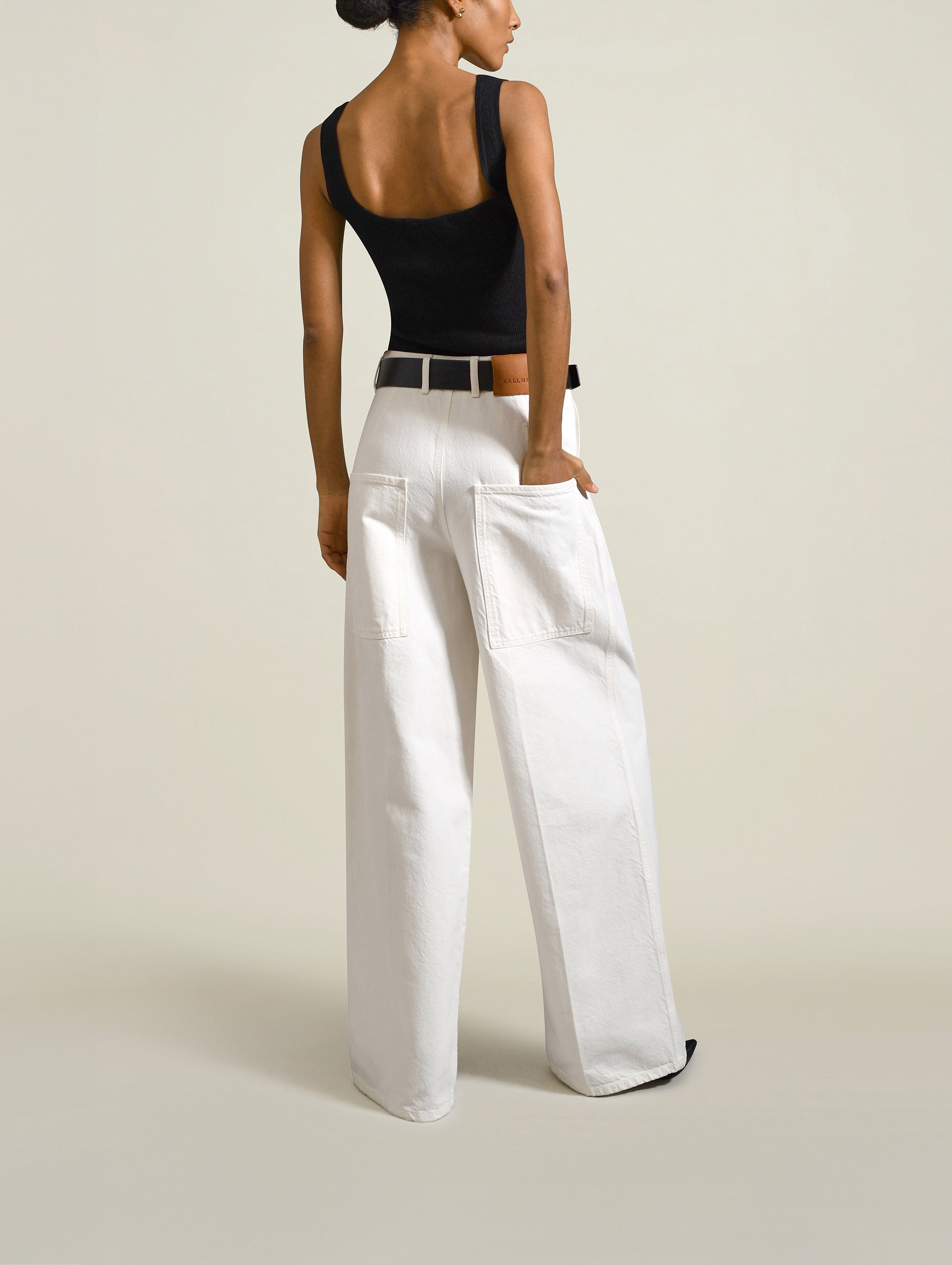 Deep Pocket Wide Leg Jean in Stone Wash – KALLMEYER