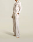 Luisa Jumpsuit in Stone Rayon Twill