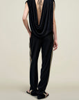 Phoebe Tuxedo Trouser in Wool Combo