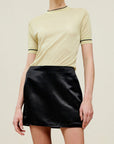 Kim Crewneck Tee in Matte Viscose