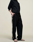 Colette 3/4 Sleeve Button Down in Techy Cotton Nylon