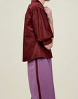 Colette 3/4 Sleeve Button Down in Cotton Sateen