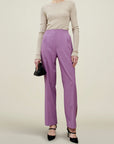 Phoebe Tuxedo Trouser in Wool Combo