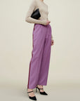 Phoebe Tuxedo Trouser in Wool Combo