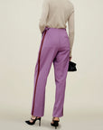Phoebe Tuxedo Trouser in Wool Combo