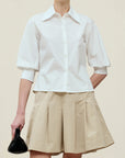 Colette 3/4 Sleeve Button Down in Soft Cotton