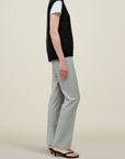 Logan V-Neck Vest in Slub Cotton