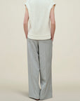 Logan V-Neck Vest in Slub Cotton