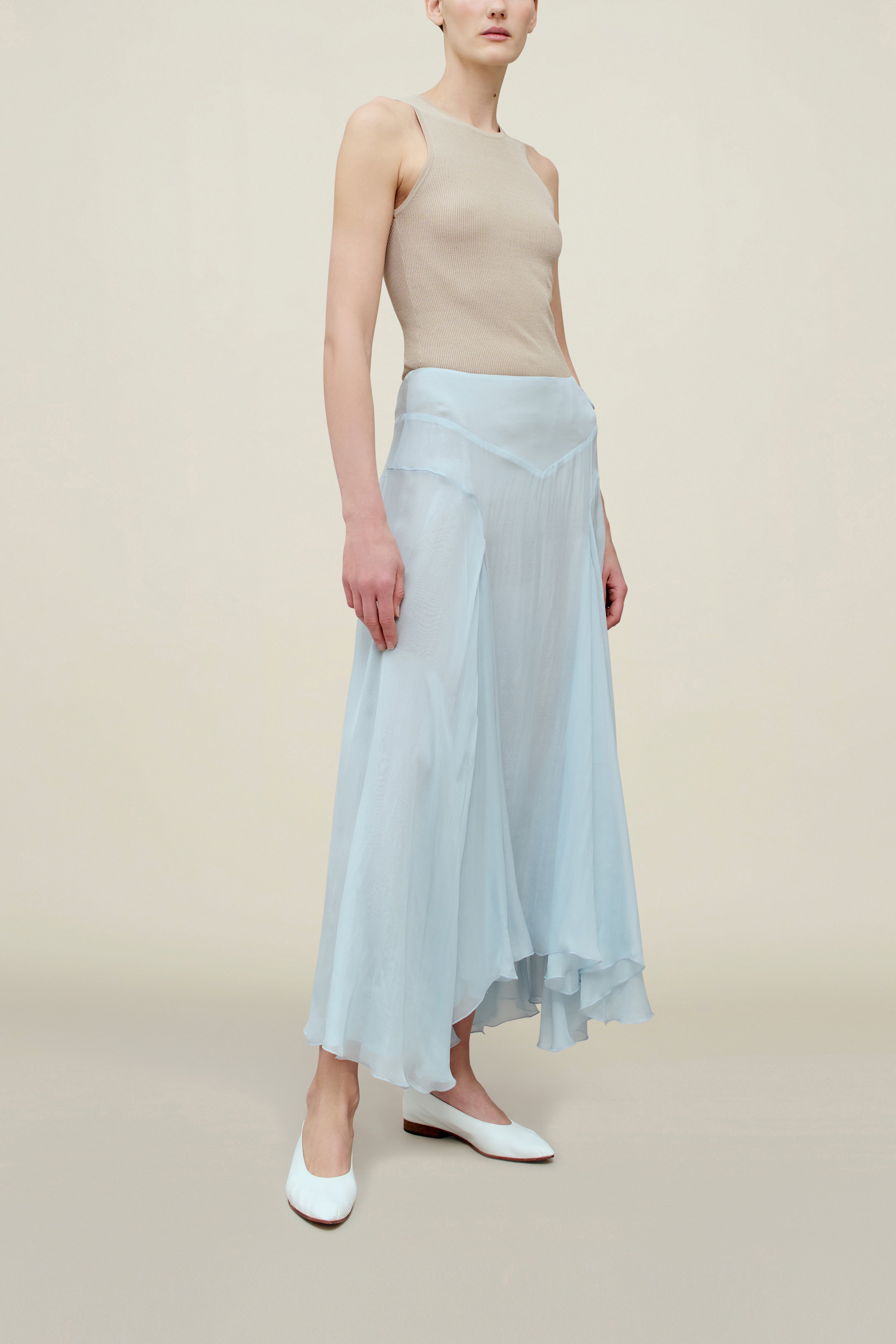 Alyse Gusset Skirt in Silk Chiffon – KALLMEYER