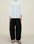 Ilia Balloon Sleeve Blouse in Soft Cotton
