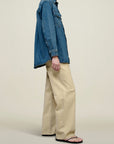 Benet Shirt Jacket in Dark Stonewash