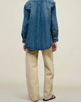 Benet Shirt Jacket in Dark Stonewash