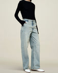 Column Leg Jean in Cotton Denim