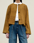 Sade Cropped Jacket in Suede