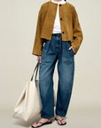 Sade Cropped Jacket in Suede