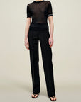 Kim Crewneck Tee in Matte Viscose