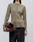 Frankie Button Down in Matte Jersey