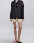 Jamie Scarf Blazer in Stretch Viscose