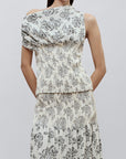Romy Top in Rose Brocade
