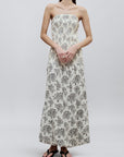 Blanche Gown in Rose Brocade