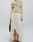 Felicity Cascade Skirt in Boucle Grid
