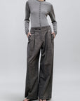 Percie Trouser in Railroad Cotton Lyocell