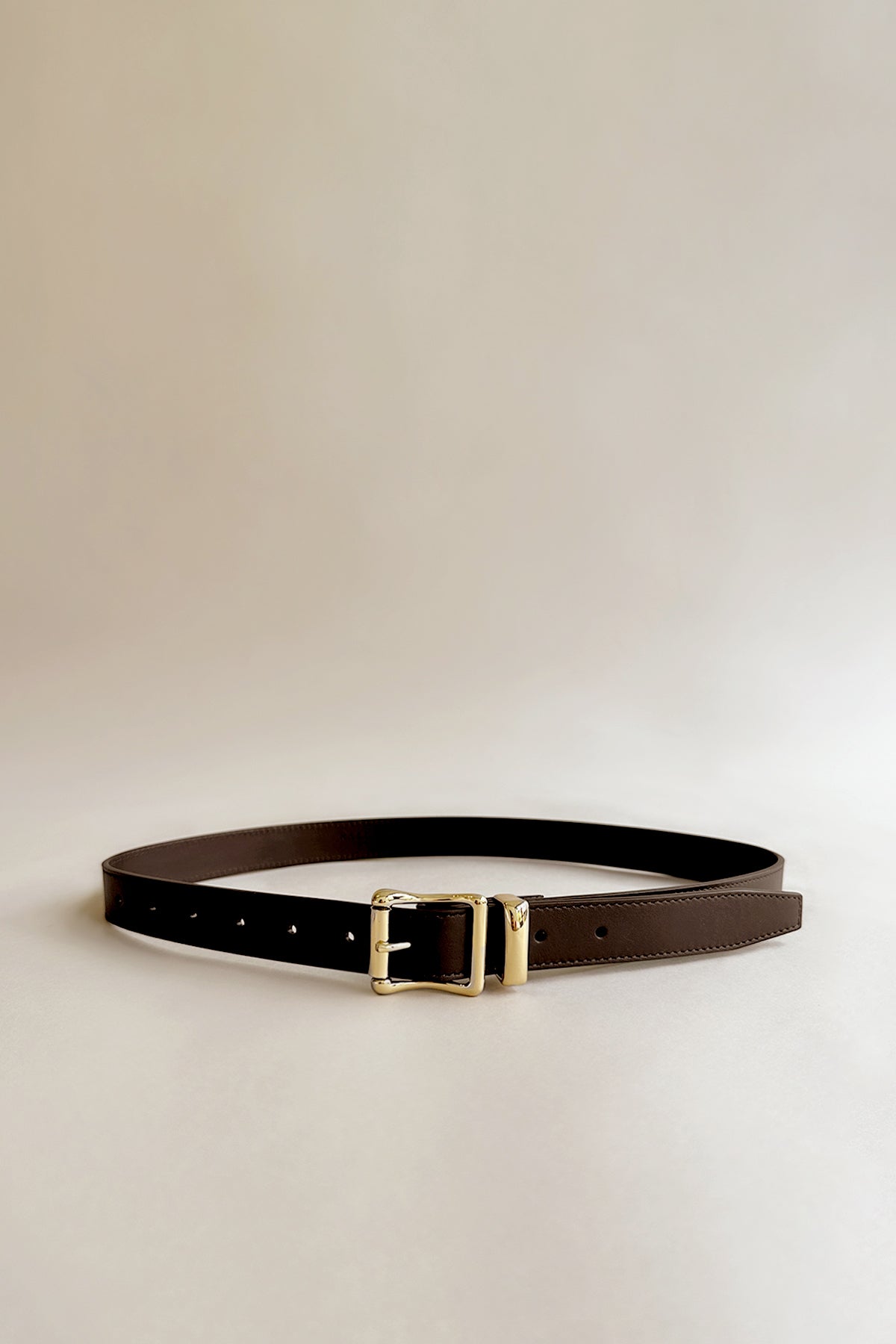 Zara Leather belt with gold-toned buckle