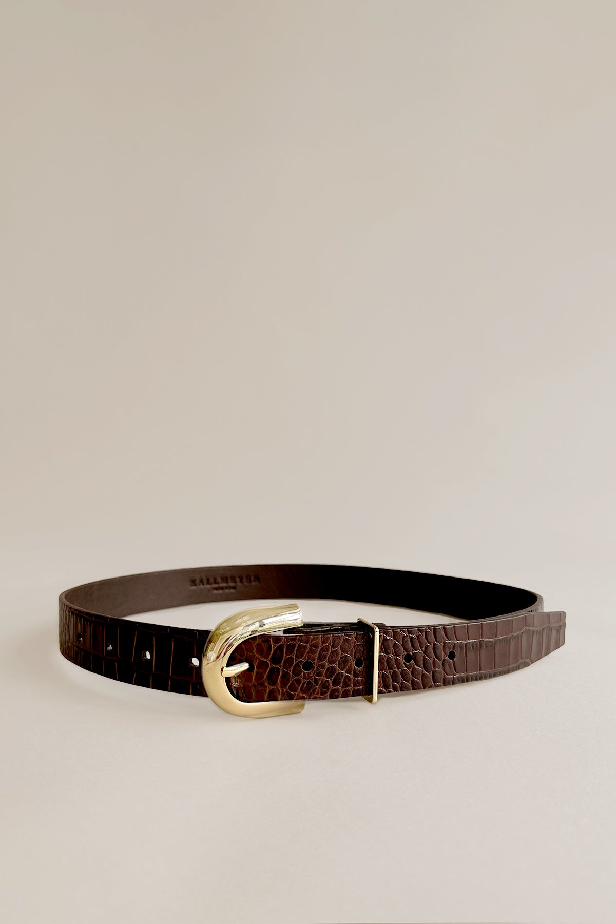 Personalized Brown Crocodile Leather Belt Buckle