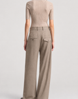 Joel Pleated Trouser in Wool Flannel