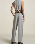 Bodice Suit Vest in Platinum Tropical Wool