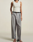 Houghton Pleated Trouser in Platinum