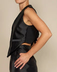 Bodice Suit Vest in Black Tuxedo