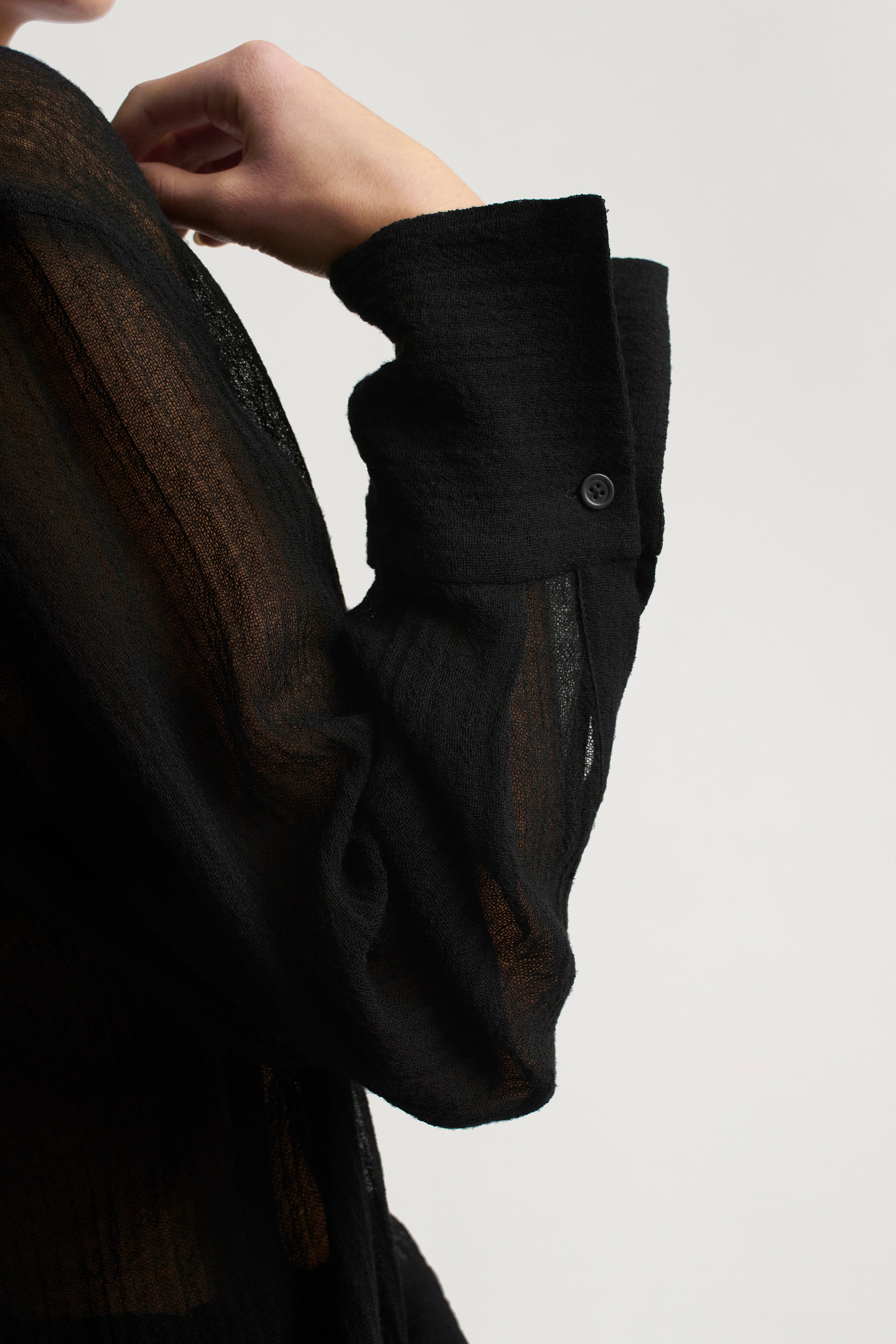 Mollie Button Down in Wool Gauze