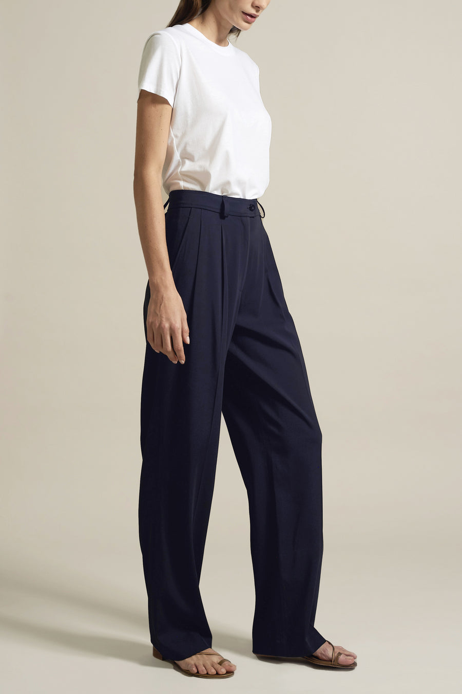 Le Smoking Trouser in Navy Sporty Suiting