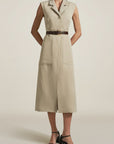 Carolyn Vest Dress in Deadstock Linen