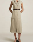 Carolyn Vest Dress in Khaki