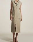 Carolyn Vest Dress in Khaki