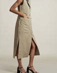 Carolyn Vest Dress in Khaki