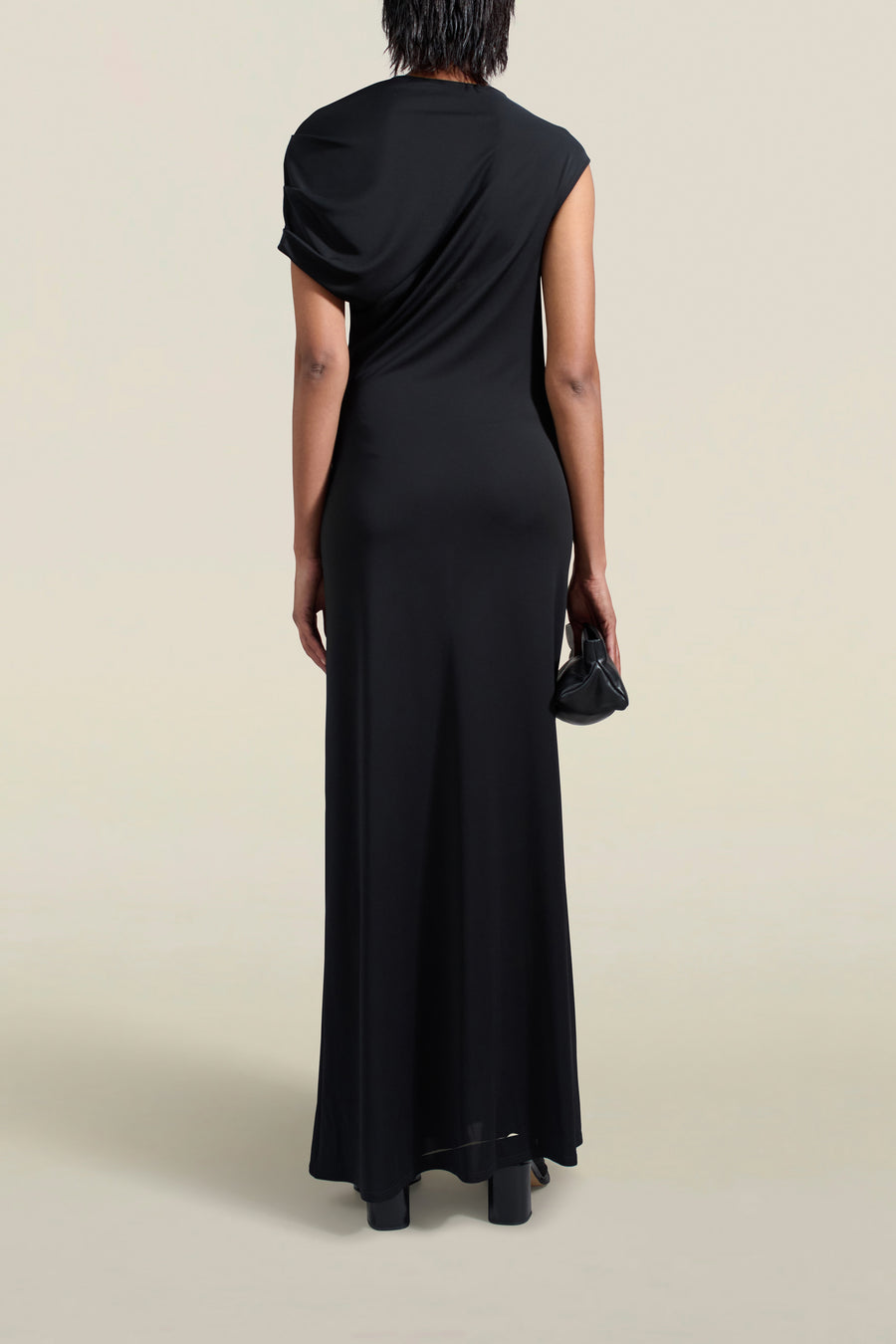 Magda Sleeveless Dress in Midnight Slinky Jersey