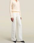 Aubrey Cashmere Polo in Cream