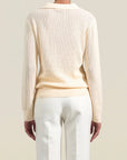 Aubrey Cashmere Polo in Cream