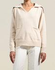 Betina Collared Sweater in Beige Cashmere Wool Blend