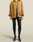 Lottie Field Jacket in Gold Waxed Cotton