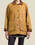 Lottie Field Jacket in Gold Waxed Cotton