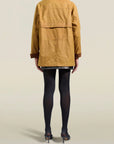 Lottie Field Jacket in Gold Waxed Cotton