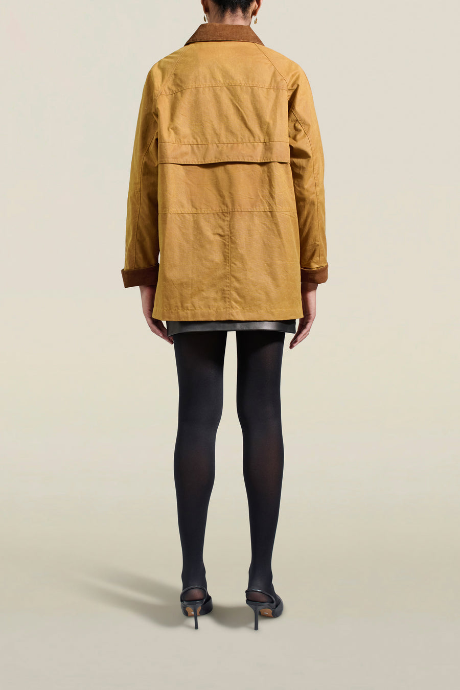 Lottie Field Jacket in Gold Waxed Cotton