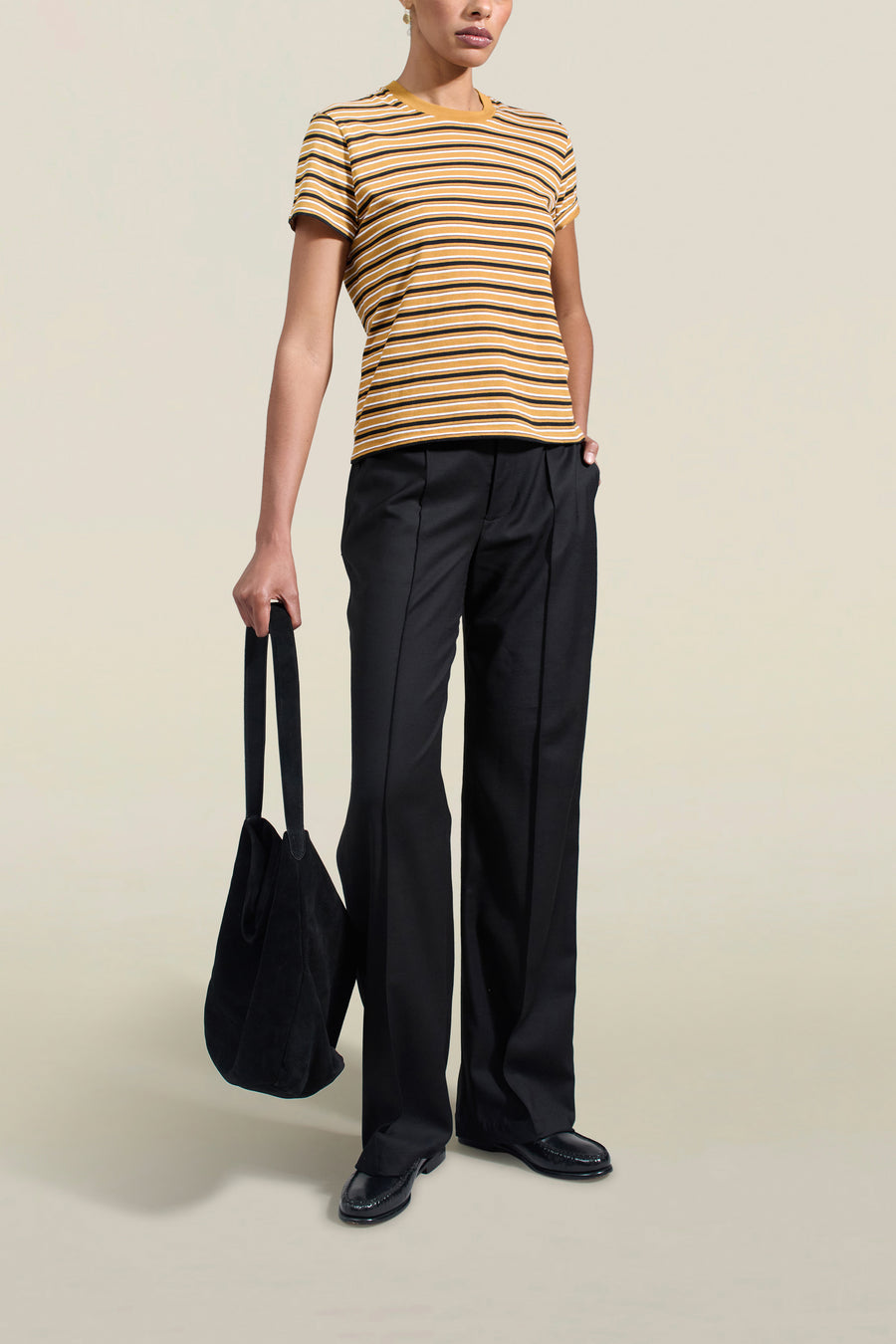 Kenzie T-Shirt in Gold Multi Stripe