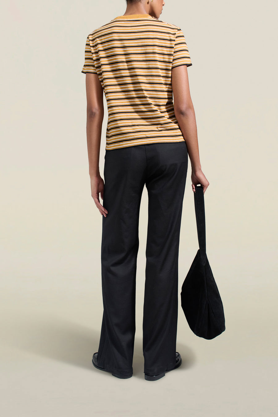 Kenzie T-Shirt in Gold Multi Stripe