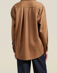 Benet Button Down in Toffee Tropical Wool